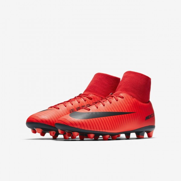 Nike Jr. Mercurial Victory VI Dynamic Fit Ag-pro Fußballschuhe Jungen Rot Schwarz 781-86033