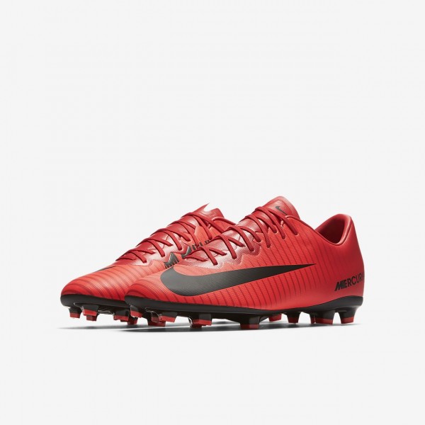 Nike Jr. Mercurial Vapor XI Fg Fußballschuhe Jungen Rot Schwarz 126-46835