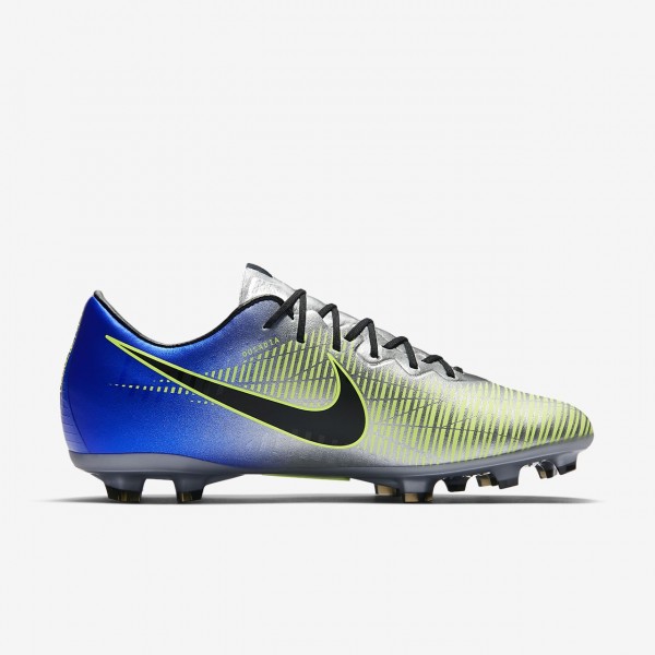 Nike Jr. Mercurial Vapor XI Neymar Fg Fußballschuhe Jungen Blau Silber Grün Schwarz 262-56203