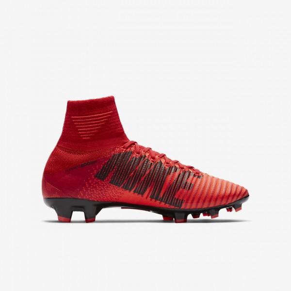 Nike Jr. Mercurial Superfly V Dynamic Fit Fg Fußballschuhe Jungen Rot Schwarz 749-95659