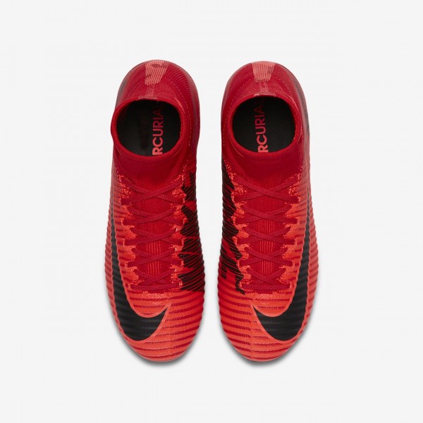 Nike Jr. Mercurial Superfly V Dynamic Fit Fg Fußballschuhe Jungen Rot Schwarz 749-95659