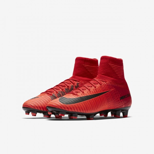 Nike Jr. Mercurial Superfly V Dynamic Fit Fg Fußballschuhe Jungen Rot Schwarz 749-95659