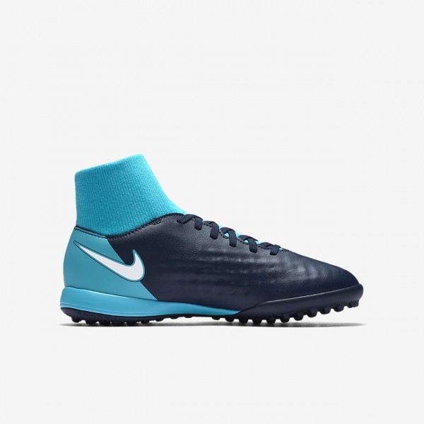 Nike Jr. Magistax Onda II Dynamic Fit Fußballschuhe Jungen Obsidian Blau Weiß 427-35209