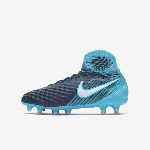 Nike Jr. Magista Obra II Fg Fußballschuhe Jungen Obsidian Blau Weiß 459-62352