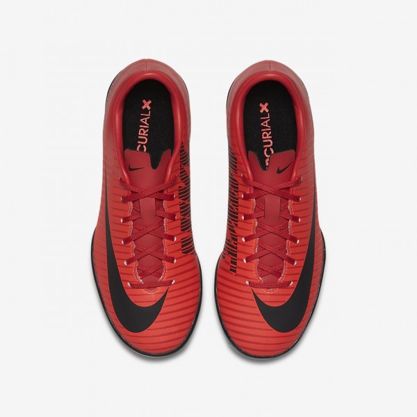 Nike Jr. Mercurial Victory VI Ic Fußballschuhe Jungen Rot Schwarz 593-53779