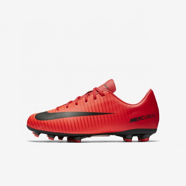 Nike Jr. Mercurial Victory VI Fg Fußballschuhe Jungen Rot Schwarz 898-63211