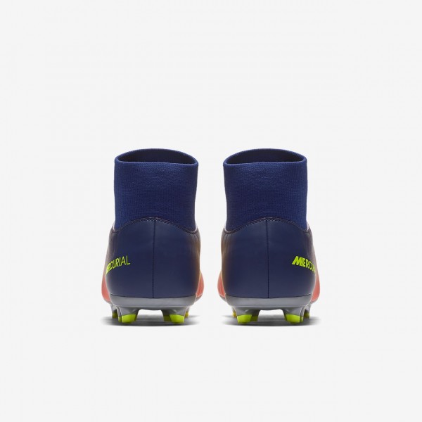 Nike Jr. Mercurial Victory VI Dynamic Fit Fußballschuhe Jungen Tiefes Königsblau Blau Rot Orange Sil