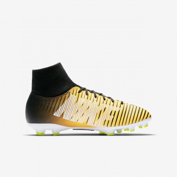 Nike Jr. Mercurial Victory VI Dynamic Fit Fußballschuhe Jungen Orange Weiß Grün Schwarz 351-25065