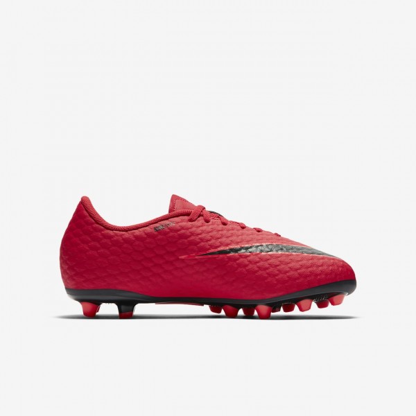 Nike Jr. Hypervenom Phelon III Ag-pro Fußballschuhe Jungen Rot Schwarz 670-41437