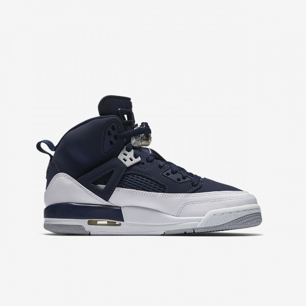 Nike Jordan Spizike Outdoor Schuhe Jungen Navy Weiß Grau Metallic Silber 160-65894