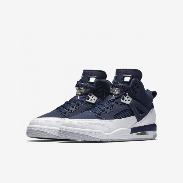 Nike Jordan Spizike Outdoor Schuhe Jungen Navy Weiß Grau Metallic Silber 160-65894