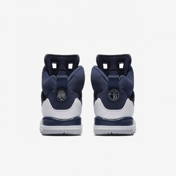 Nike Jordan Spizike Outdoor Schuhe Jungen Navy Weiß Grau Metallic Silber 160-65894