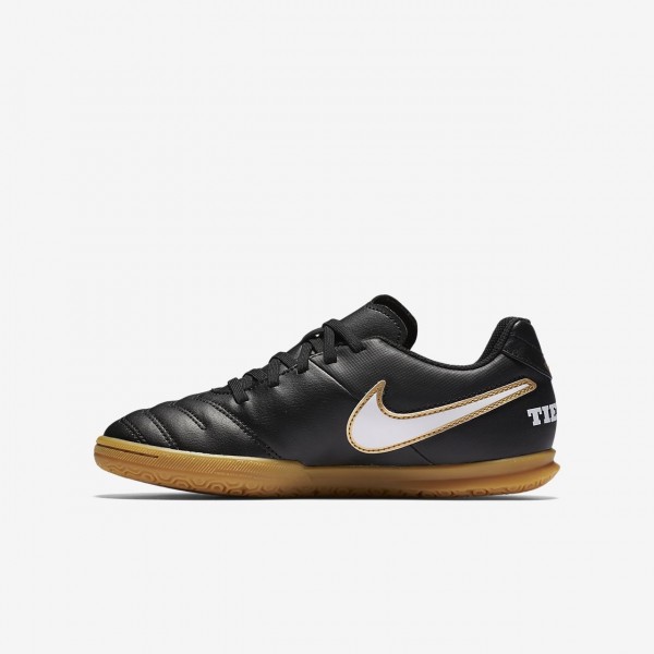 Nike Jr. Tiempo Rio III Ic Fußballschuhe Mädchen Schwarz Weiß 191-14798