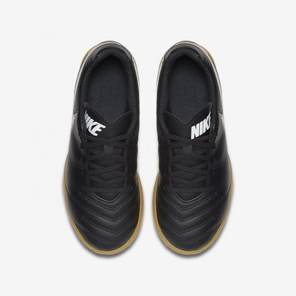 Nike Jr. Tiempo Rio III Ic Fußballschuhe Mädchen Schwarz Weiß 191-14798
