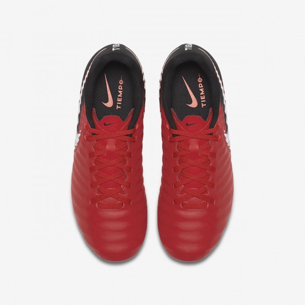 Nike Jr. Tiempo Ligera Iv Fg Fußballschuhe Mädchen Schwarz Rot Weiß 618-78032