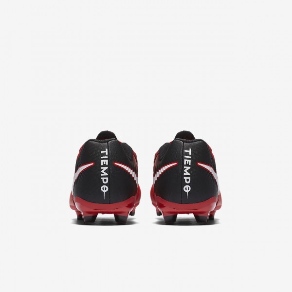 Nike Jr. Tiempo Ligera Iv Fg Fußballschuhe Mädchen Schwarz Rot Weiß 618-78032