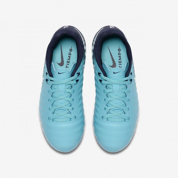 Nike Jr. Tiempo Ligera Iv Fg Fußballschuhe Mädchen Blau Obsidian Weiß 385-33060