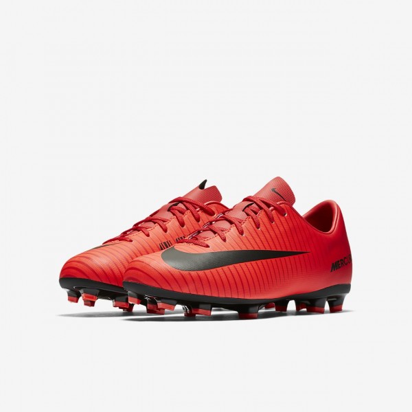 Nike Jr. Mercurial Victory VI Fg Fußballschuhe Mädchen Rot Schwarz 816-72620