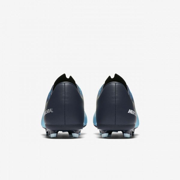 Nike Jr. Mercurial Victory VI Fg Fußballschuhe Mädchen Obsidian Blau Weiß 663-23266