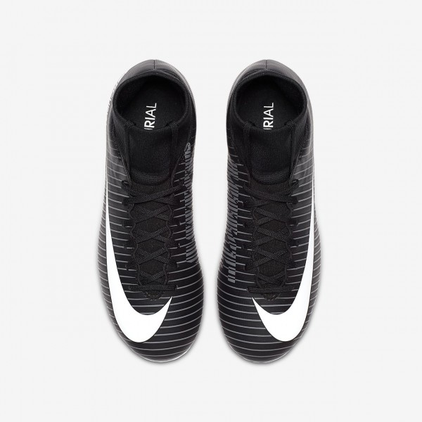 Nike Jr. Mercurial Victory VI Dynamic Fit Fußballschuhe Mädchen Schwarz Dunkelgrau Rot Weiß 901-6560