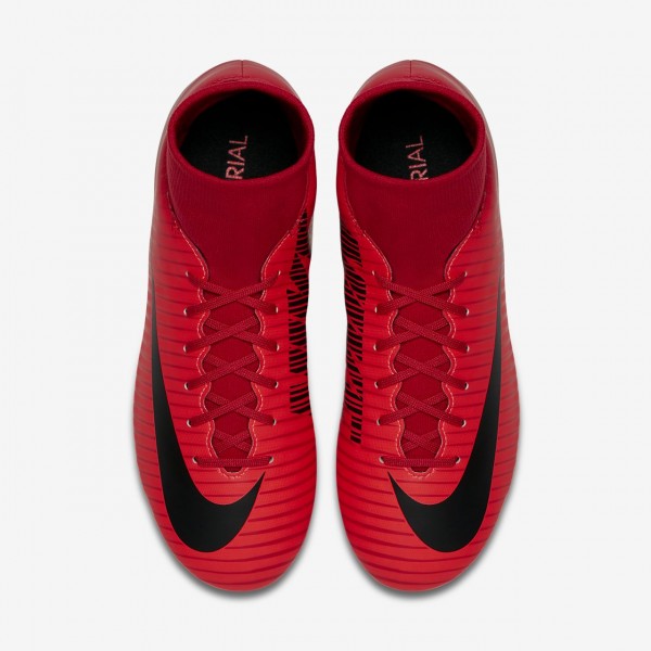 Nike Jr. Mercurial Victory VI Dynamic Fit Fg Fußballschuhe Mädchen Rot Schwarz 388-35813