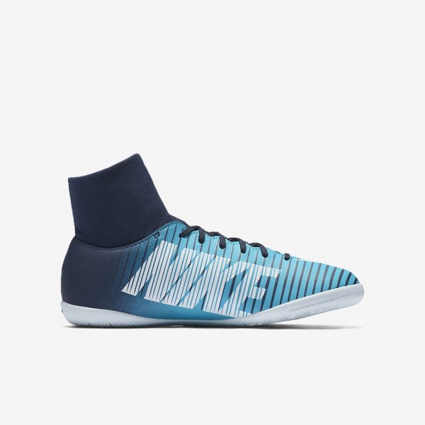 Nike Jr. Mercurialx Victory VI Dynamic Fit Ic Fußballschuhe Mädchen Blau Weiß 583-21108
