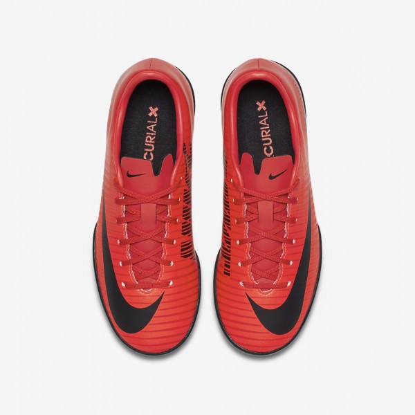 Nike Jr. Mercurial Victory VI Tf Fußballschuhe Mädchen Rot Schwarz 513-41383