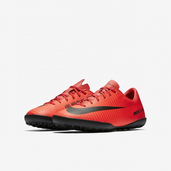 Nike Jr. Mercurial Victory VI Tf Fußballschuhe Mädchen Rot Schwarz 513-41383