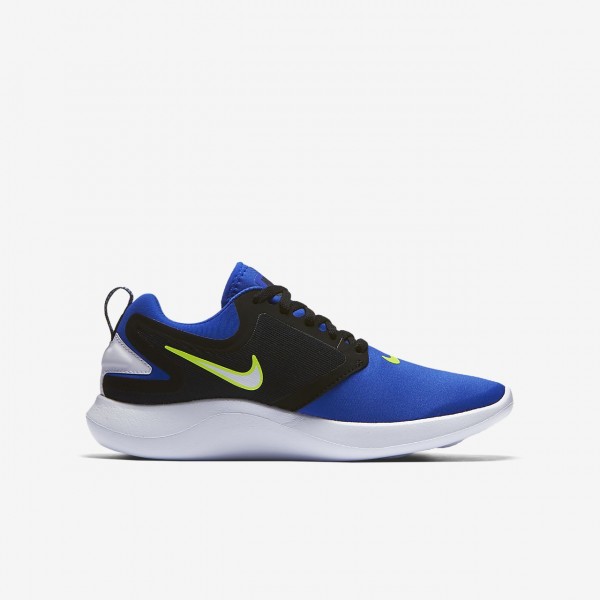 Nike Lunarsolo Laufschuhe Mädchen Blau Schwarz Hellgelb Gold Weiß 885-38316