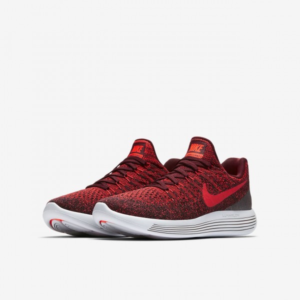 Nike Lunarepic low Flyknit 2 Laufschuhe Mädchen Dunkelrot Schwarz 319-74351