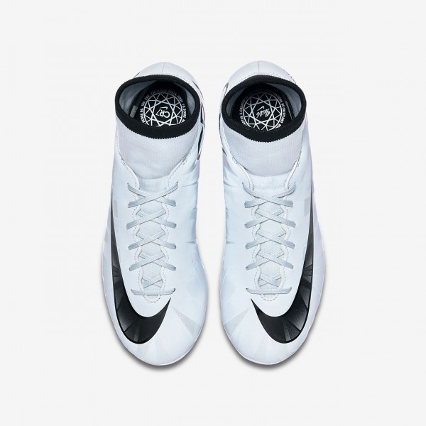 Nike Jr. Mercurial Victory VI Dynamic Fit Cr7 Fußballschuhe Mädchen Blau Weiß Schwarz 546-79651