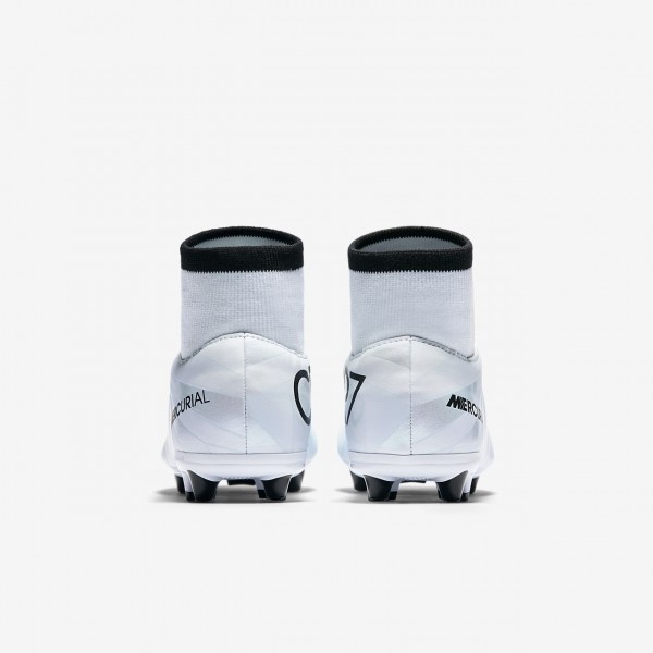 Nike Jr. Mercurial Victory VI Dynamic Fit Cr7 Fußballschuhe Mädchen Blau Weiß Schwarz 546-79651