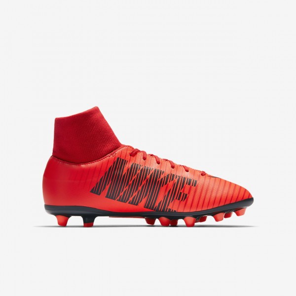 Nike Jr. Mercurial Victory VI Dynamic Fit Ag-pro Fußballschuhe Mädchen Rot Schwarz 529-56761