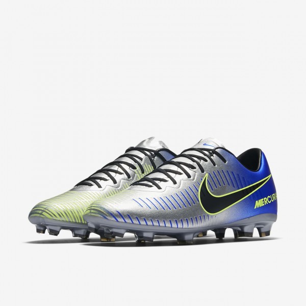 Nike Jr. Mercurial Vapor XI Neymar Fg Fußballschuhe Mädchen Blau Silber Grün Schwarz 577-59741
