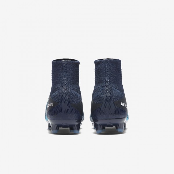 Nike Jr. Mercurial Superfly V Dynamic Fit Fg Fußballschuhe Mädchen Obsidian Blau Weiß 846-77043