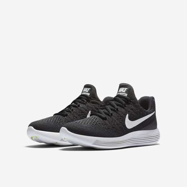 Nike Lunarepic low Flyknit 2 Laufschuhe Mädchen Schwarz Weiß 599-77153