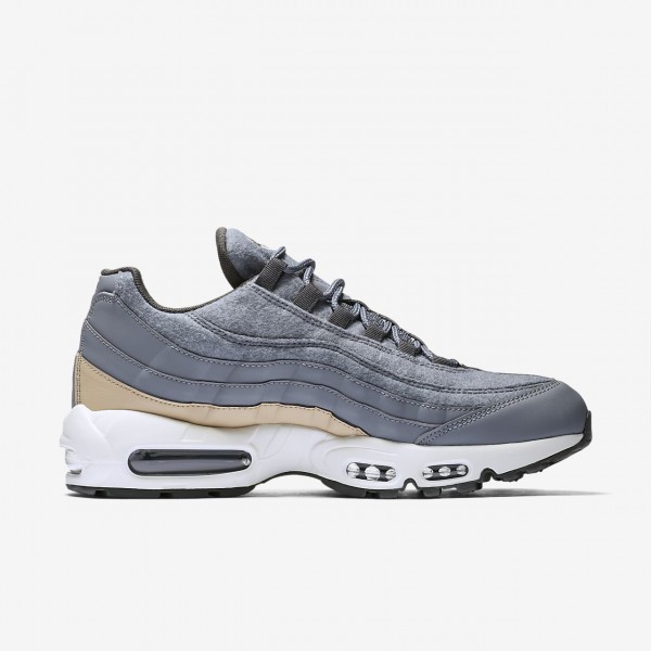 Nike Air Max 95 Premium Freizeitschuhe Herren Grau Tiefes Grau Beige 528-95845