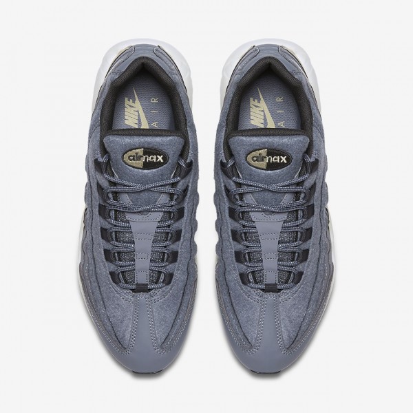 Nike Air Max 95 Premium Freizeitschuhe Herren Grau Tiefes Grau Beige 528-95845