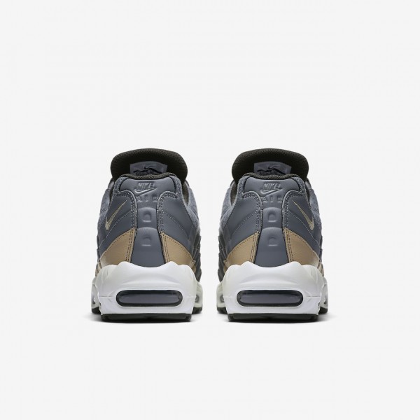 Nike Air Max 95 Premium Freizeitschuhe Herren Grau Tiefes Grau Beige 528-95845