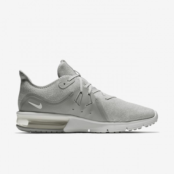 Nike Air Max Sequent 3 Laufschuhe Herren Grau Platin Metallic Platin Weiß 859-30677