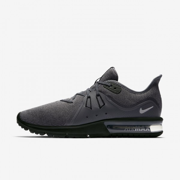 Nike Air Max Sequent 3 Laufschuhe Herren Dunkelgrau Schwarz Metallic Silber 989-98201