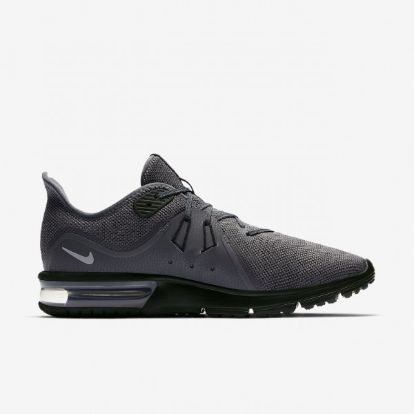 Nike Air Max Sequent 3 Laufschuhe Herren Dunkelgrau Schwarz Metallic Silber 989-98201