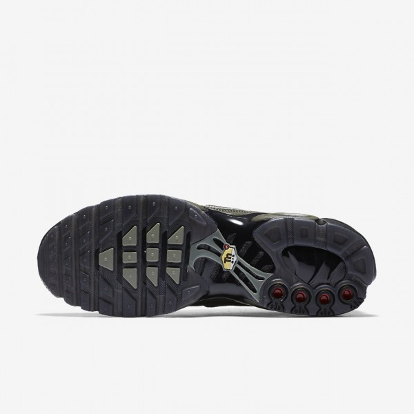 Nike Air Max Plus Jacquard Freizeitschuhe Herren Khaki Schwarz Weiß Dunkelolive 419-74263