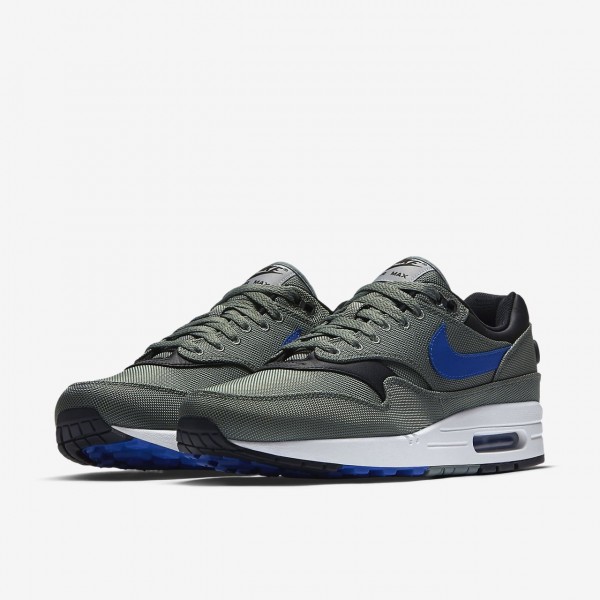 Nike Air Max 1 Premium Freizeitschuhe Herren Grün Weiß Schwarz Königsblau 823-13807