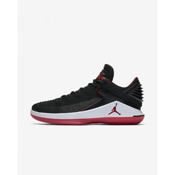 Nike Air Jordan XXXII low Bred Basketballschuhe Herren Schwarz Weiß Rot 433-91608