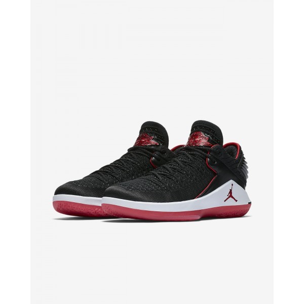 Nike Air Jordan XXXII low Bred Basketballschuhe Herren Schwarz Weiß Rot 433-91608