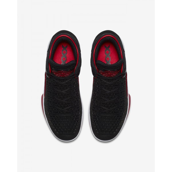 Nike Air Jordan XXXII low Bred Basketballschuhe Herren Schwarz Weiß Rot 433-91608