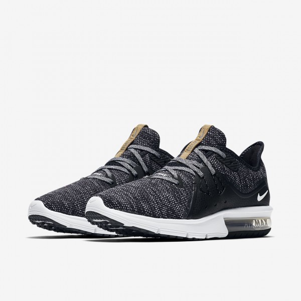 Nike Air Max Sequent 3 Laufschuhe Damen Schwarz Dunkelgrau Weiß 873-61246