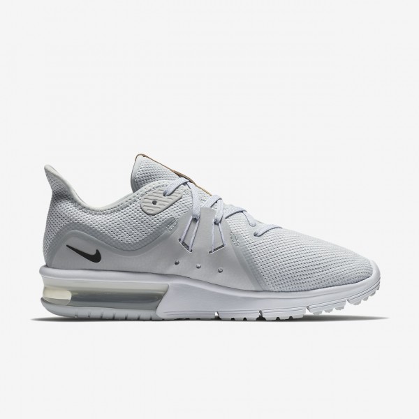 Nike Air Max Sequent 3 Laufschuhe Damen Platin Weiß Schwarz 839-94582