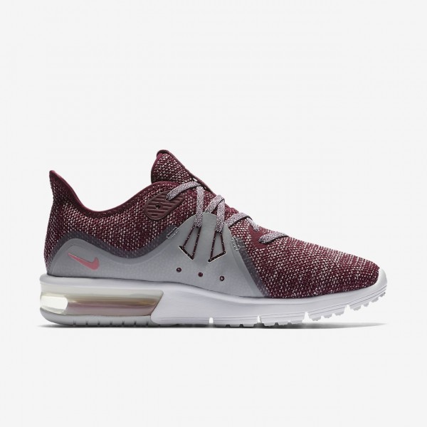 Nike Air Max Sequent 3 Laufschuhe Damen Bordeaux Grau Pink 269-74647